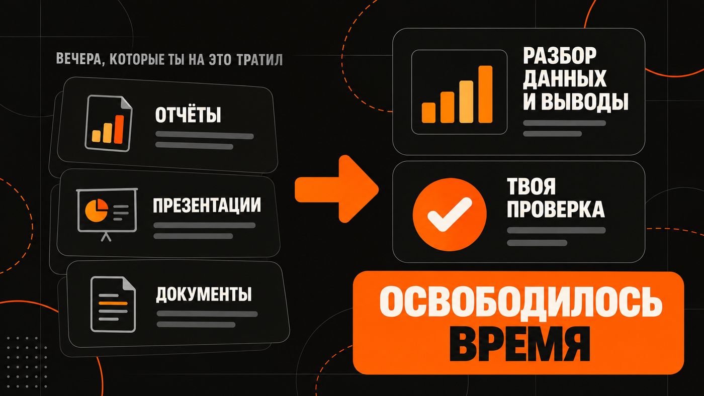 Рутина уходит ИИ, время остаётся тебе